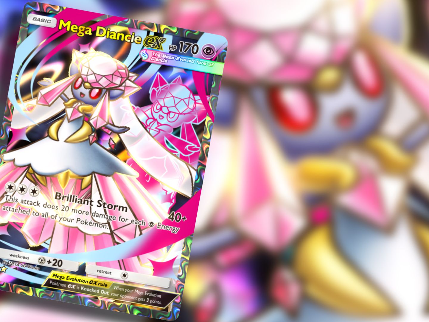 pokemon card diancie ex Best TCG Pocket Mega deck any damage done by attacks from your opponents Active Pokemon is reduced by 30 (before applying Weakness and Resistance) Vintage Pokemon Card Mega Diancie