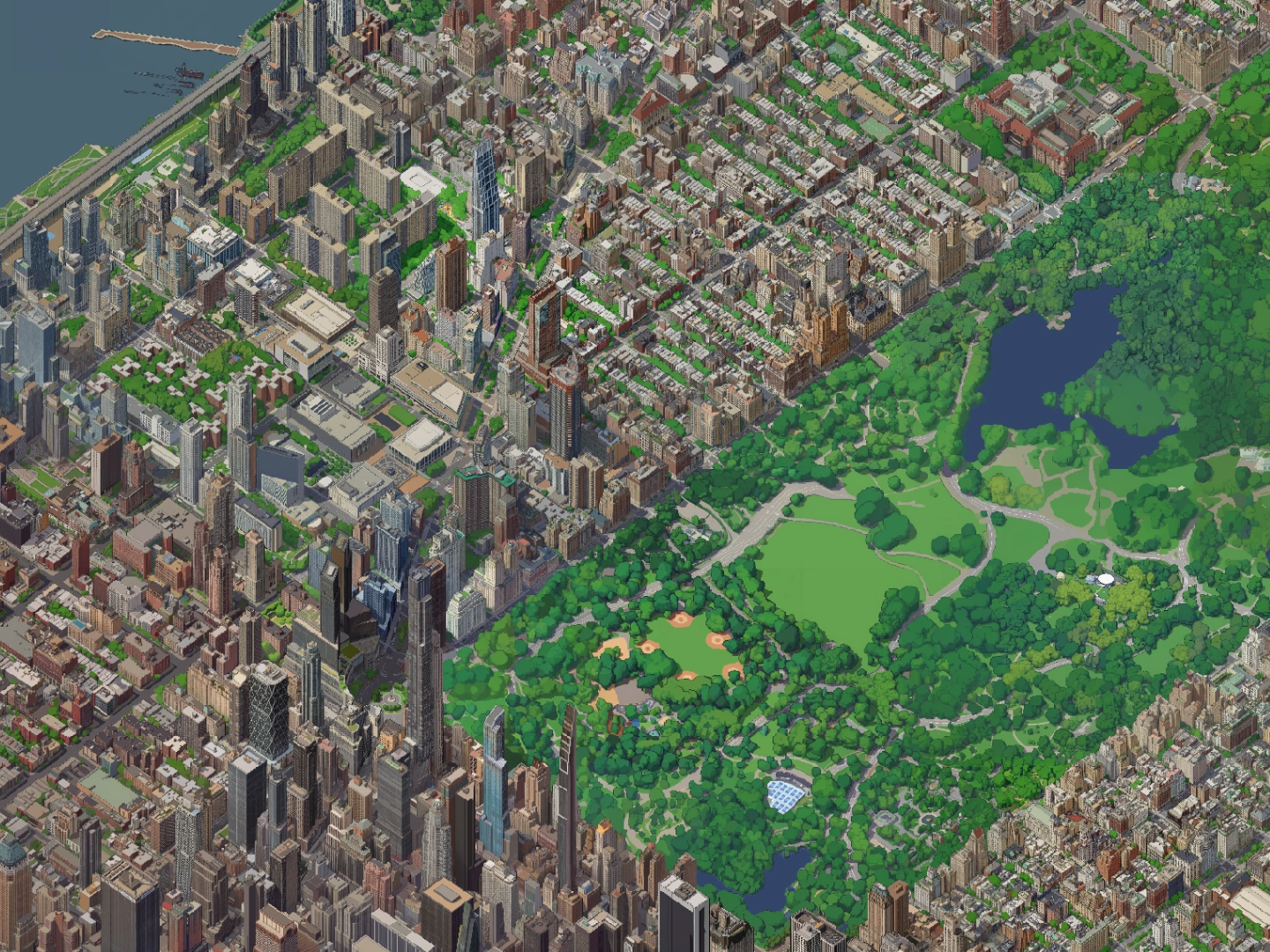 Software engineer creates classic SimCity-style map of NYC—and