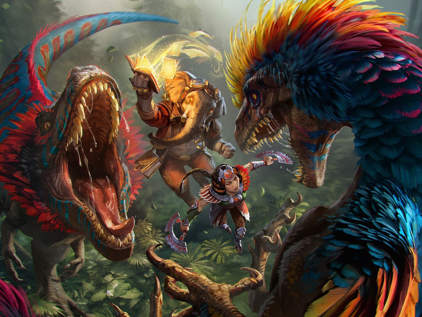 Magic's Lost Caverns of Ixalan set is Minecraft with dinosaurs in