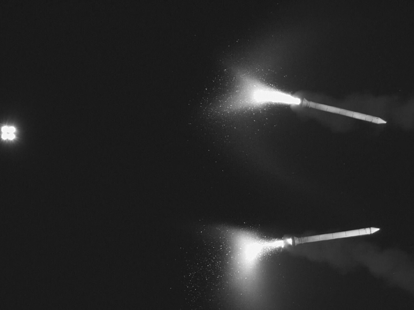 Seeing double with the Artemis 2 rocket boosters photo of the day