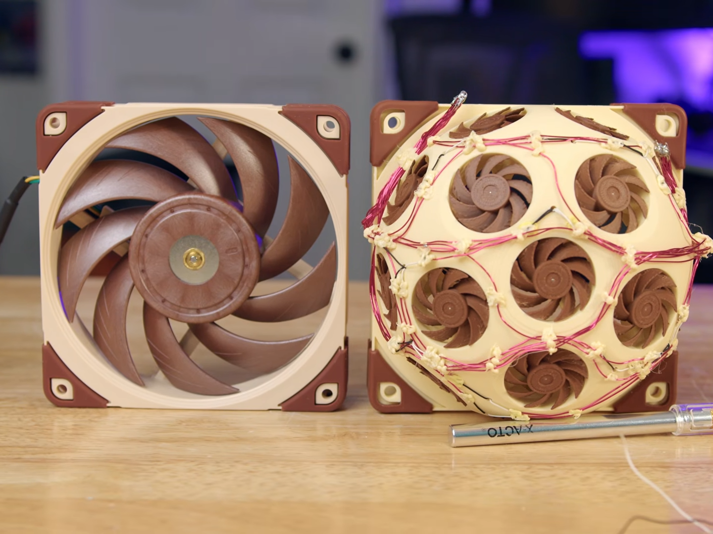 Airflow enthusiast 3D-prints 15 tiny fans to fit inside a custom