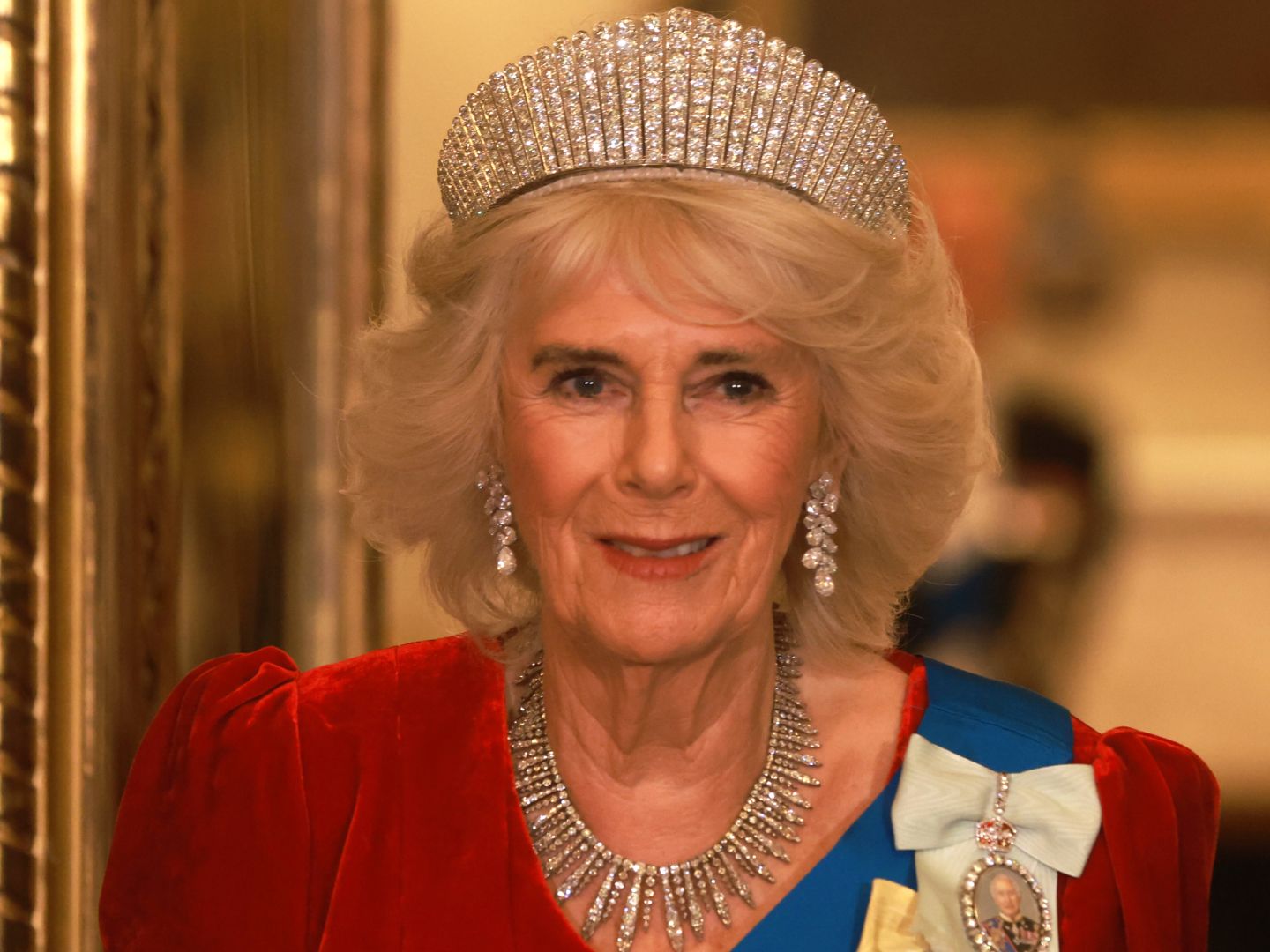 Queen Camilla Pulls a Massive Tiara Out of the Vaults That 