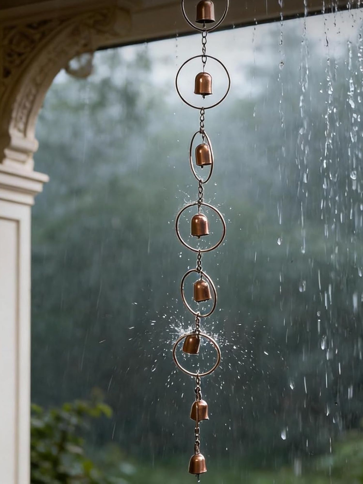 Natudeco, Metal Rain Chain Wind Chimes