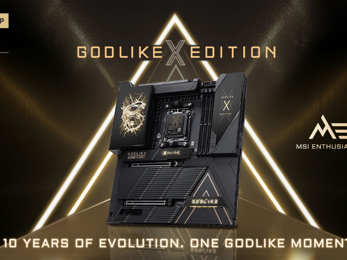 MSI is celebrating 10 years of Godlike extravagance with a gold