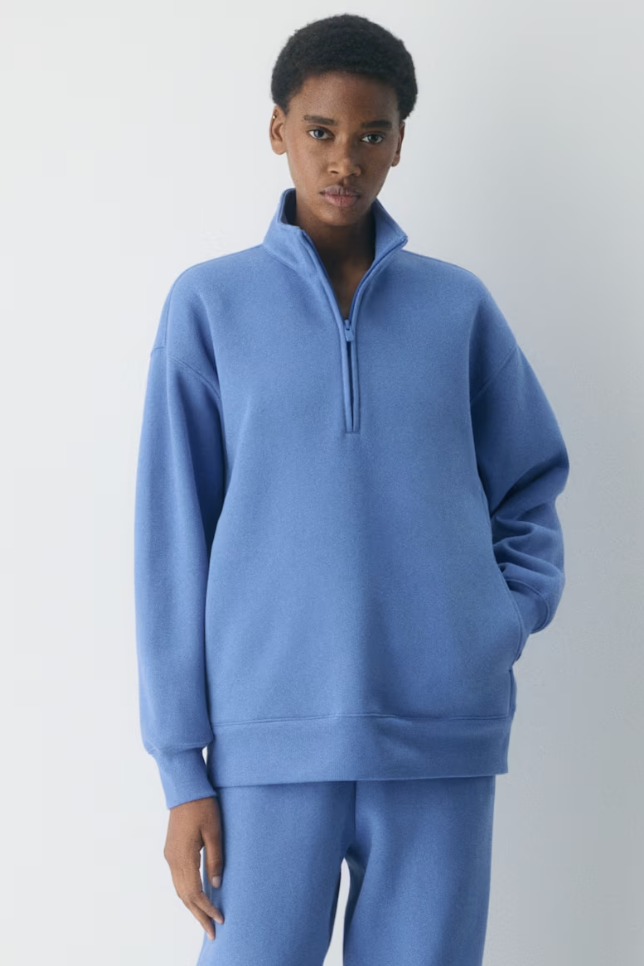Aritzia, Cozy Sweatfleece Boyfriend 1/2 Zip Sweatshirt