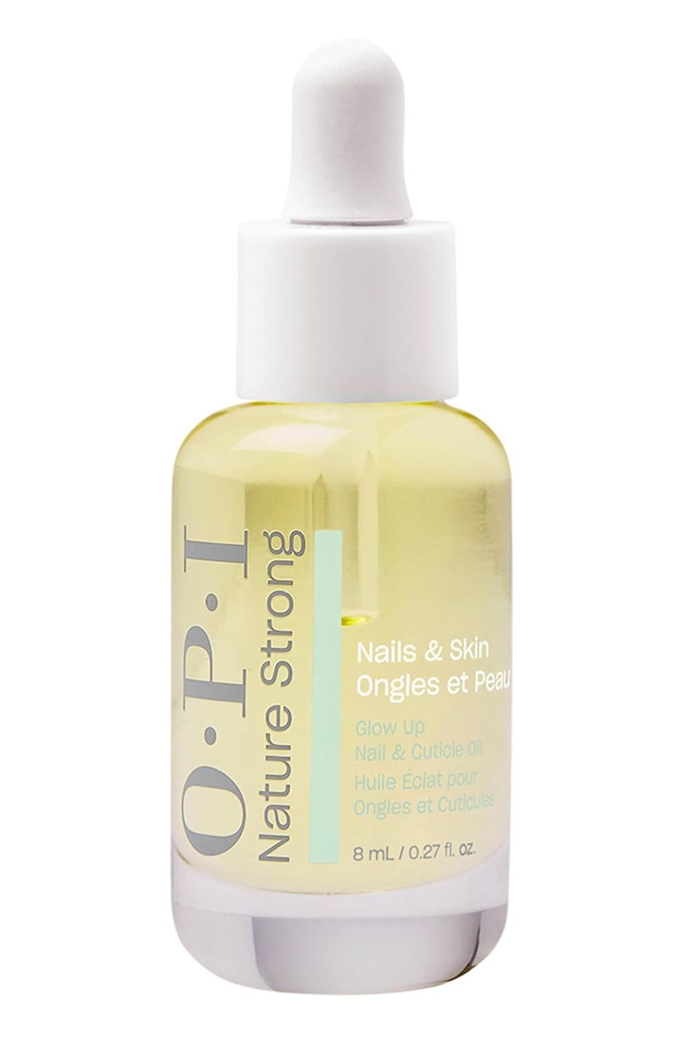 Opi Nature Strong Nails &amp;amp; Skin - Glow Up Nail &amp;amp; Cuticle Oil With Dropper | Lightweight, Nourishing Natural Oil Blend Moisturizes Dry Cuticles | Enriched With Vitamin E | 0.27 Fl Oz | 8 Ml
