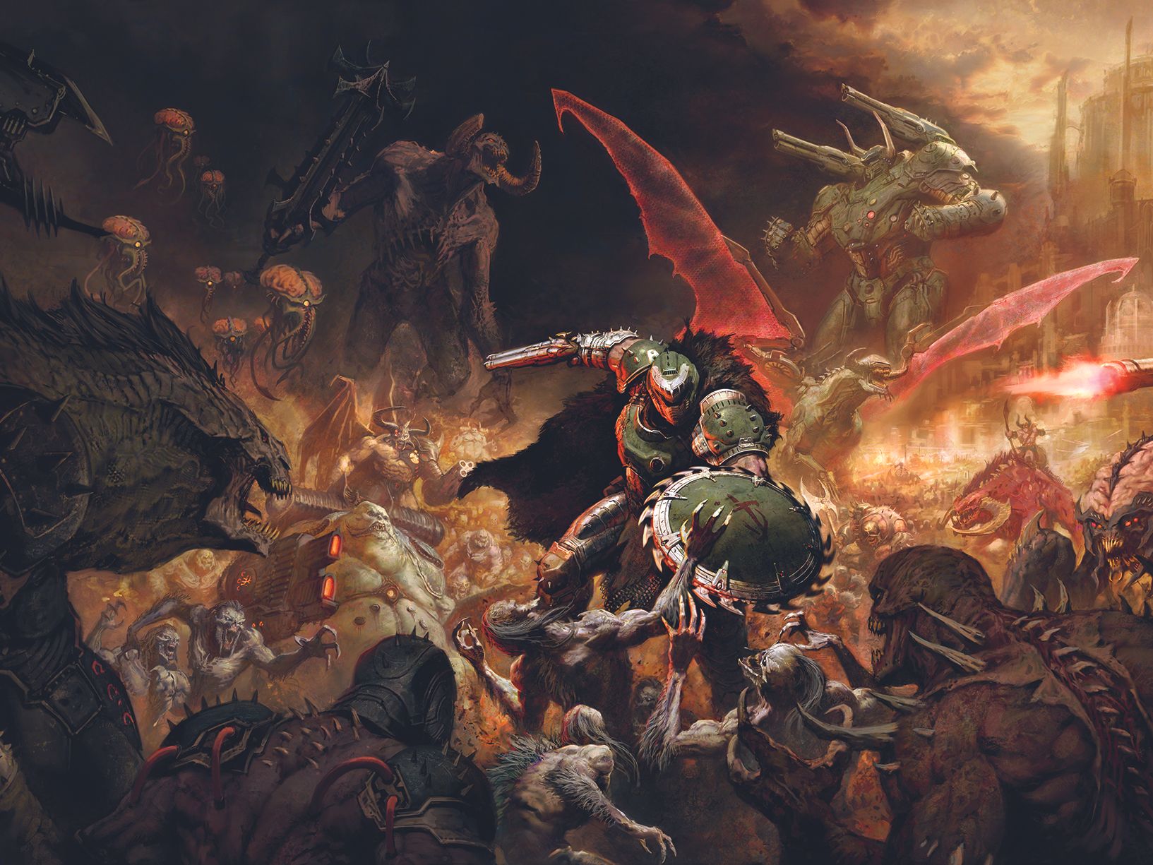 How I created the demonic video game cover art for Doom: The Dark