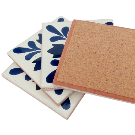 Etsy, Ceramic Coasters: Blue Floral