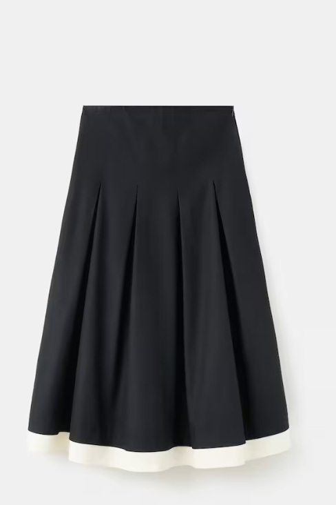 Mango, Combined Pleated Skirt