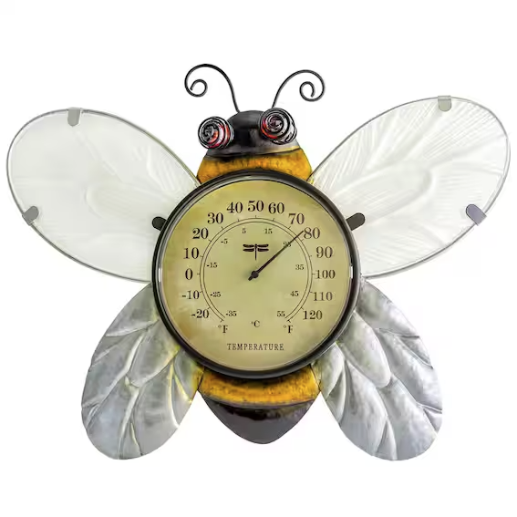 Bee Analog Outdoor Wall Thermometer