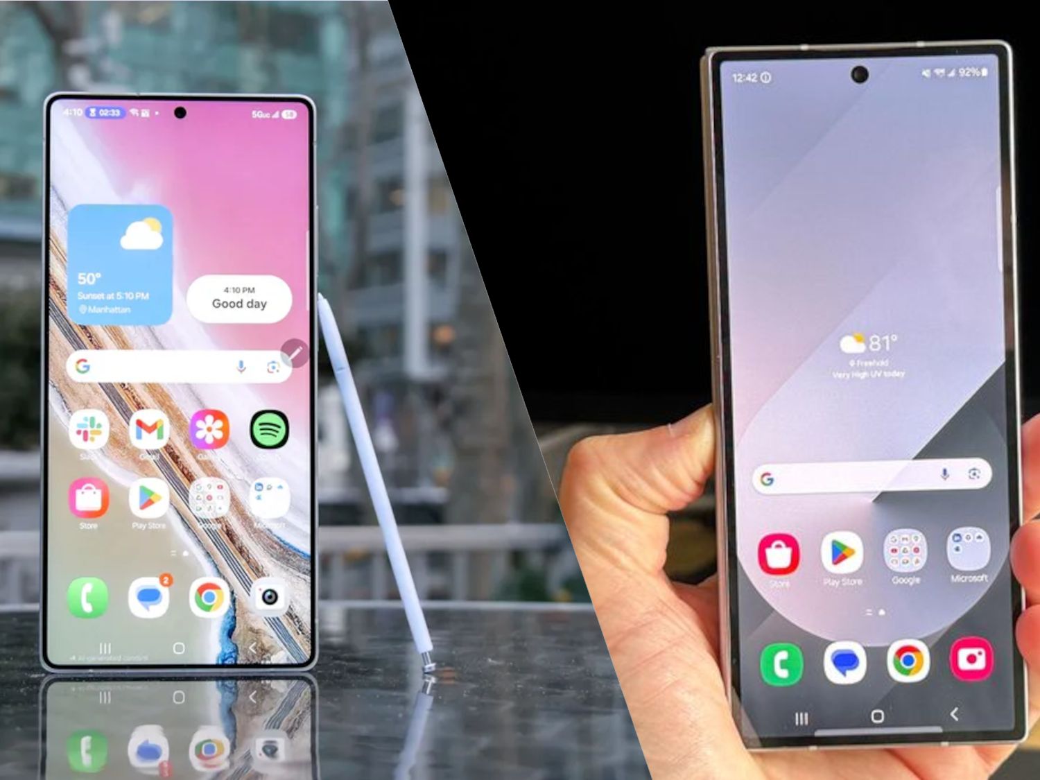 Samsung Galaxy S25 Ultra vs Galaxy Z Fold 6: Biggest Differences