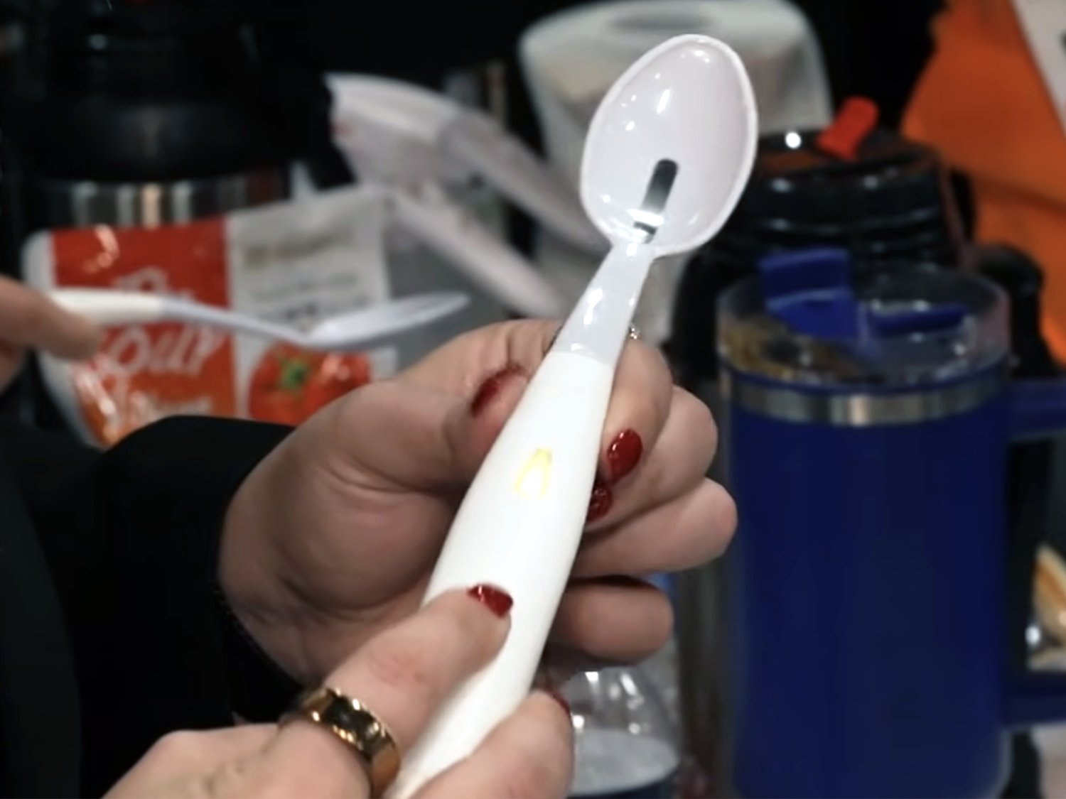 I just tried an electric spoon that makes food taste saltier, and