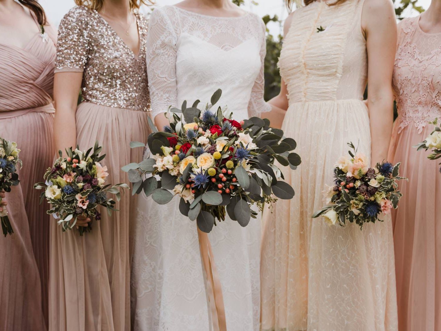 sequin bridesmaid dresses uk Sarah Pink V Neck Sequin Shoulder Cap Sample Bridesmaids Dress main image 0