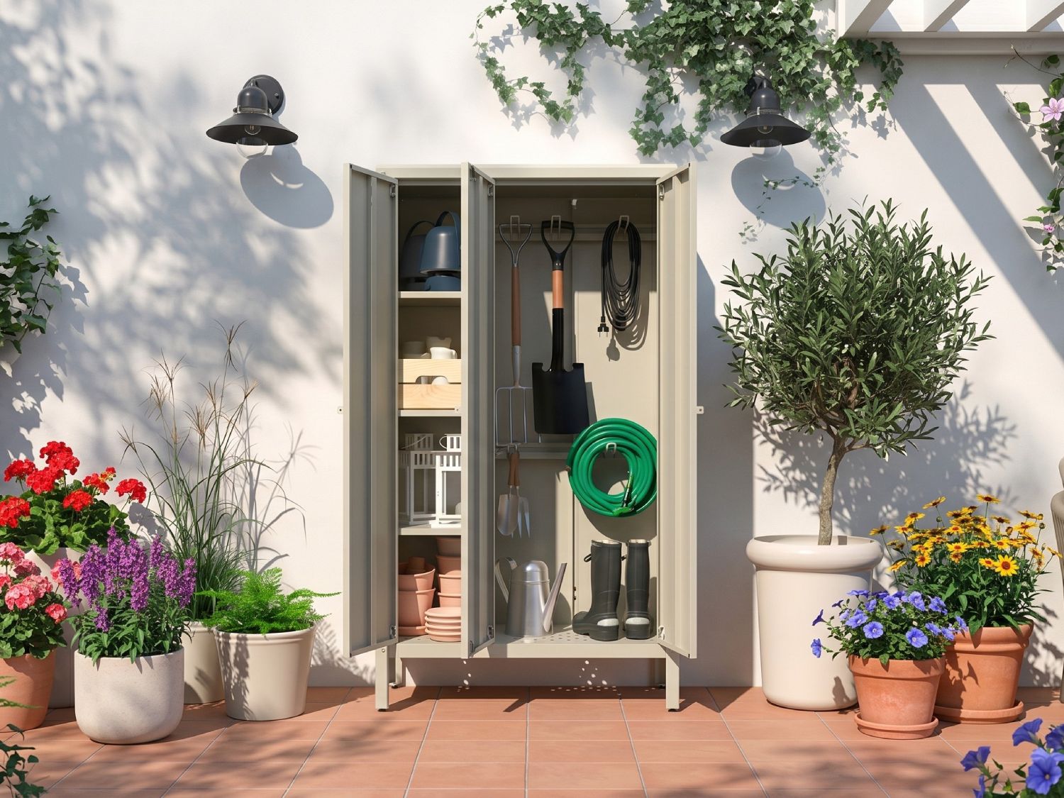 Ikea's New Garden Cabinets Are Such a Chic Storage Solution