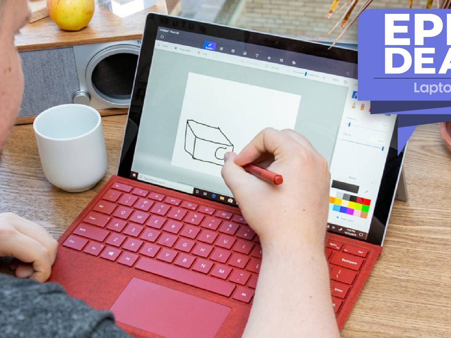 Microsoft Surface Pro 7 bundle with type cover, mouse, pen and 