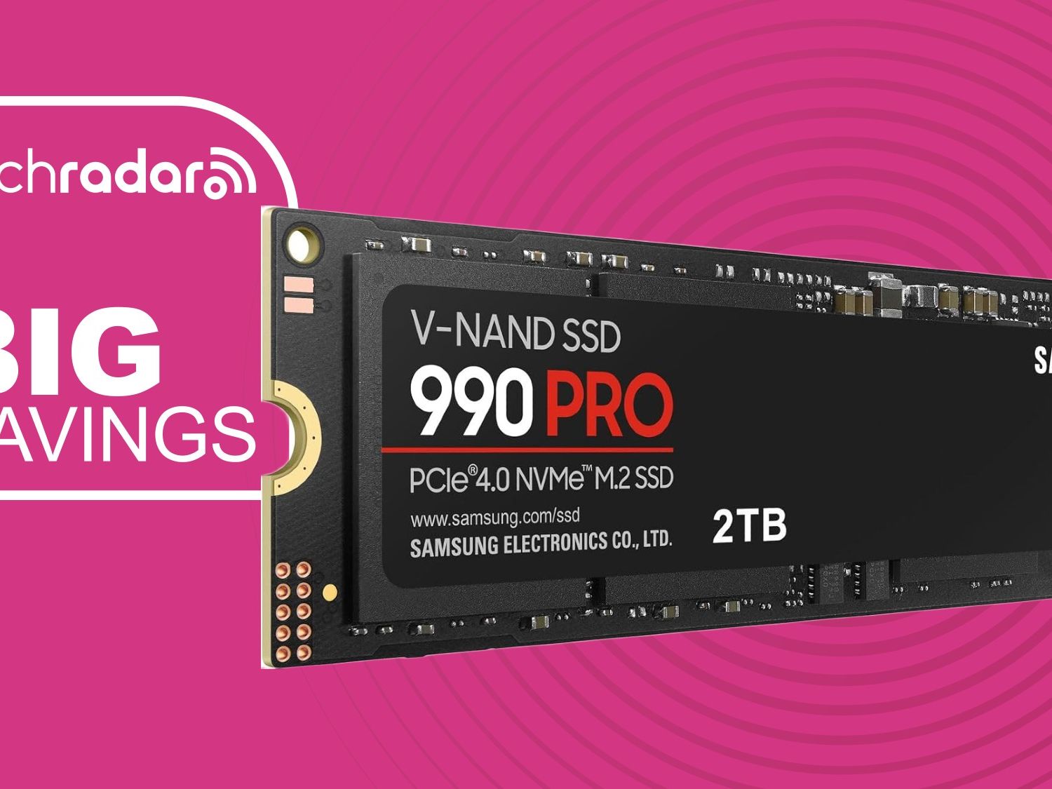 Stellar' Samsung 990 Pro is a 5-star SSD with a $250 saving