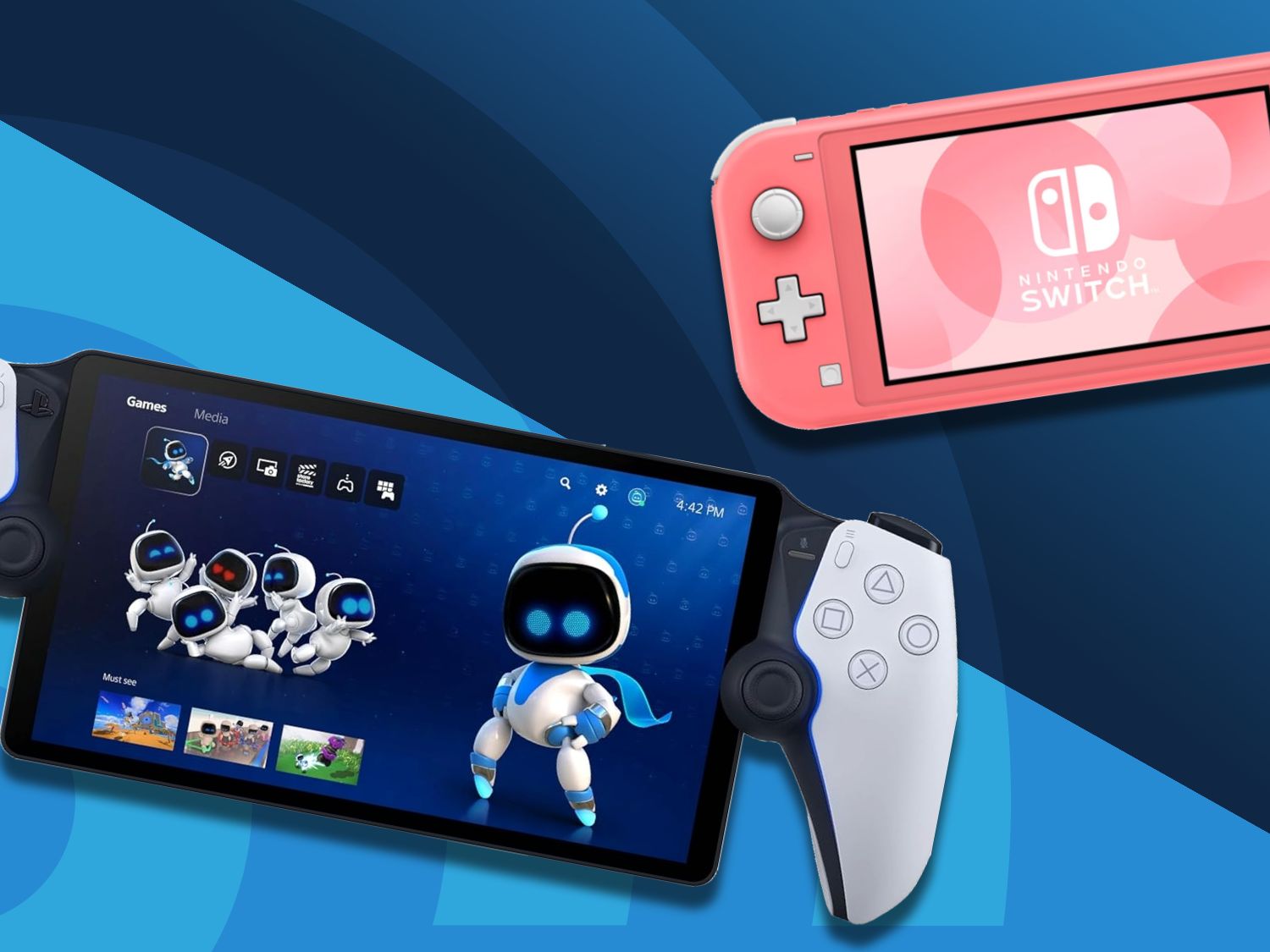 PlayStation Portal vs Nintendo Switch Lite - the two handhelds