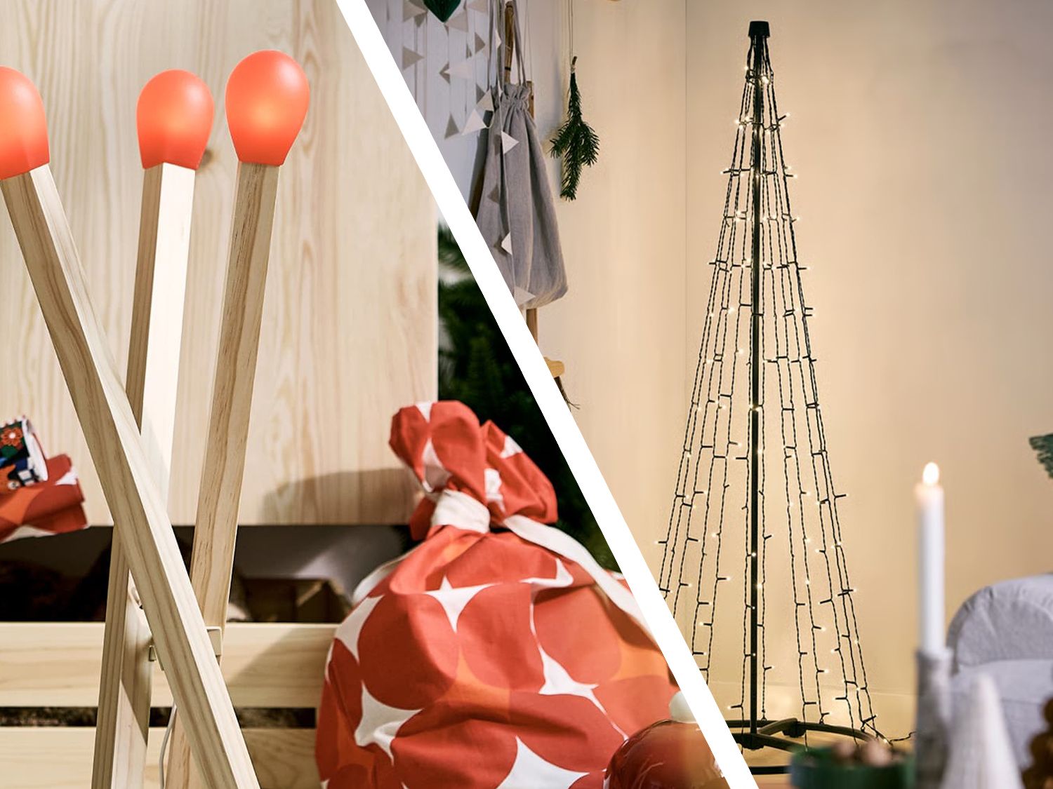 IKEA's LED Christmas tree has landed for festive duty — but its matchstick-inspired floor lamp looks like an even better smart plug combo