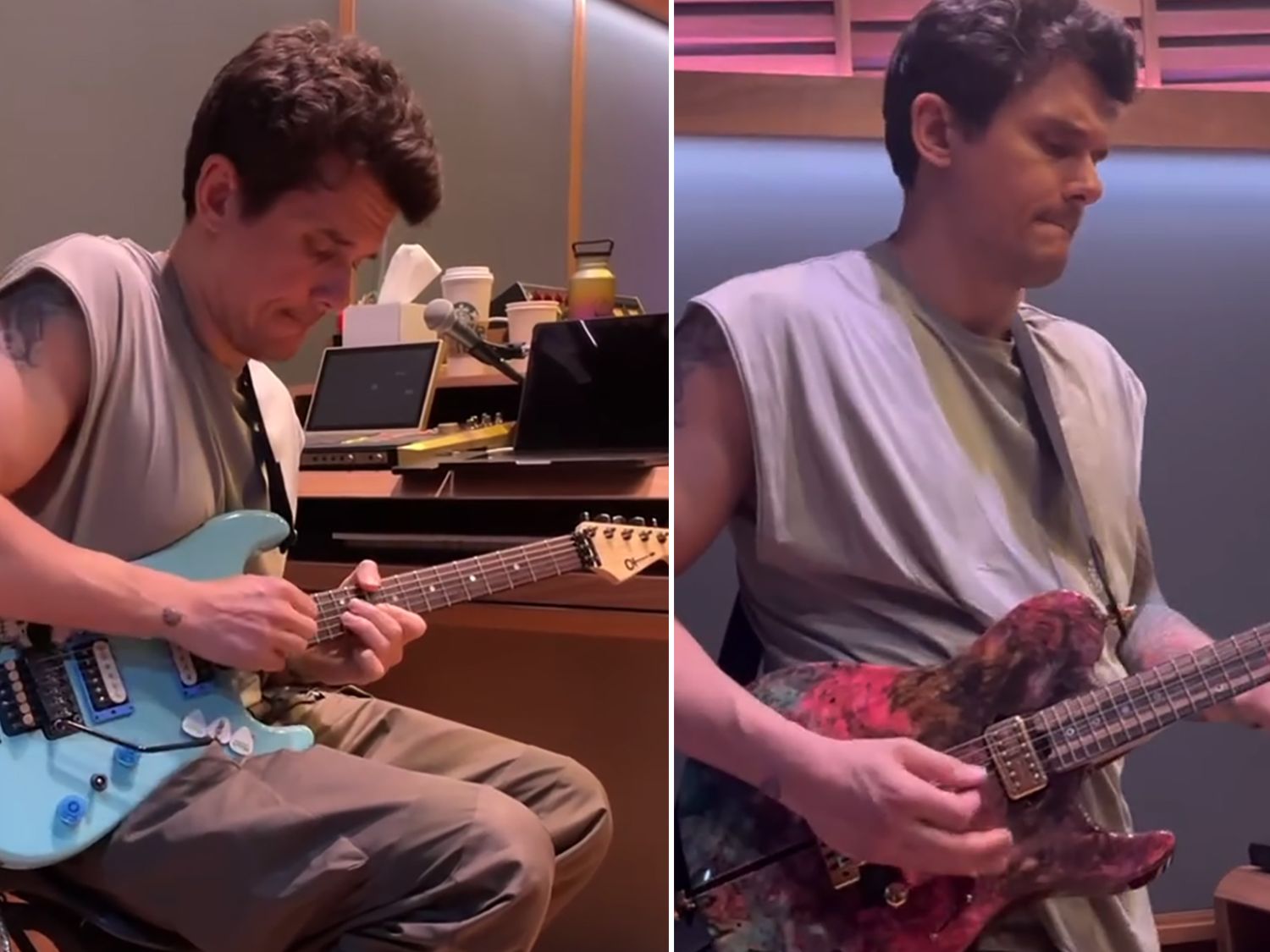 John Mayer Tocando Guitarra Cara