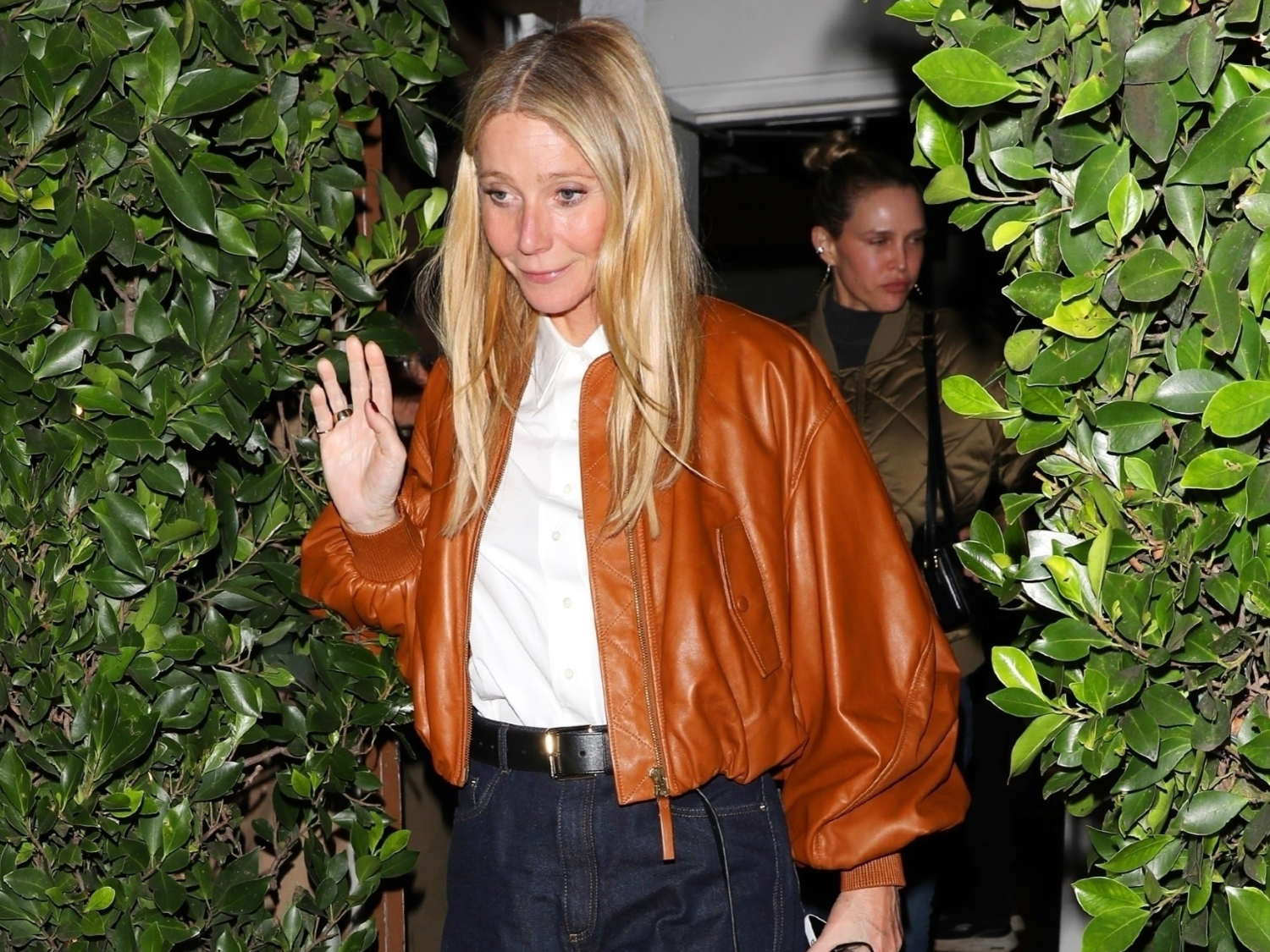 Gwyneth Paltrow Just Nailed January Style in a Leather Jacket and Jeans |  Marie Claire UK
