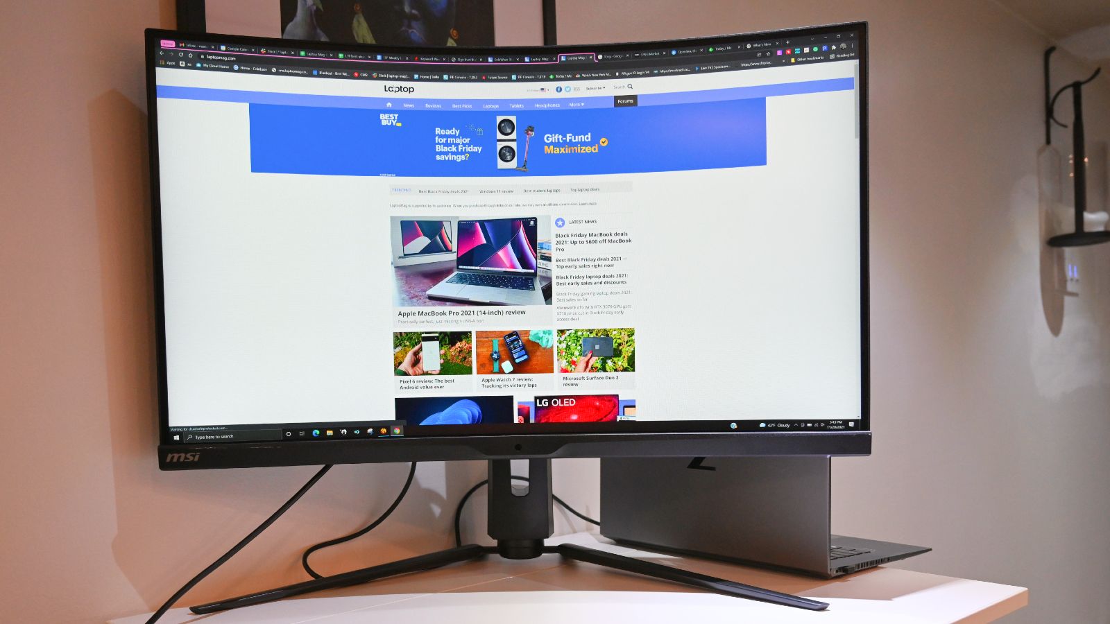 MSI MPG Artymis 323CQR curved gaming monitor review | Laptop Mag