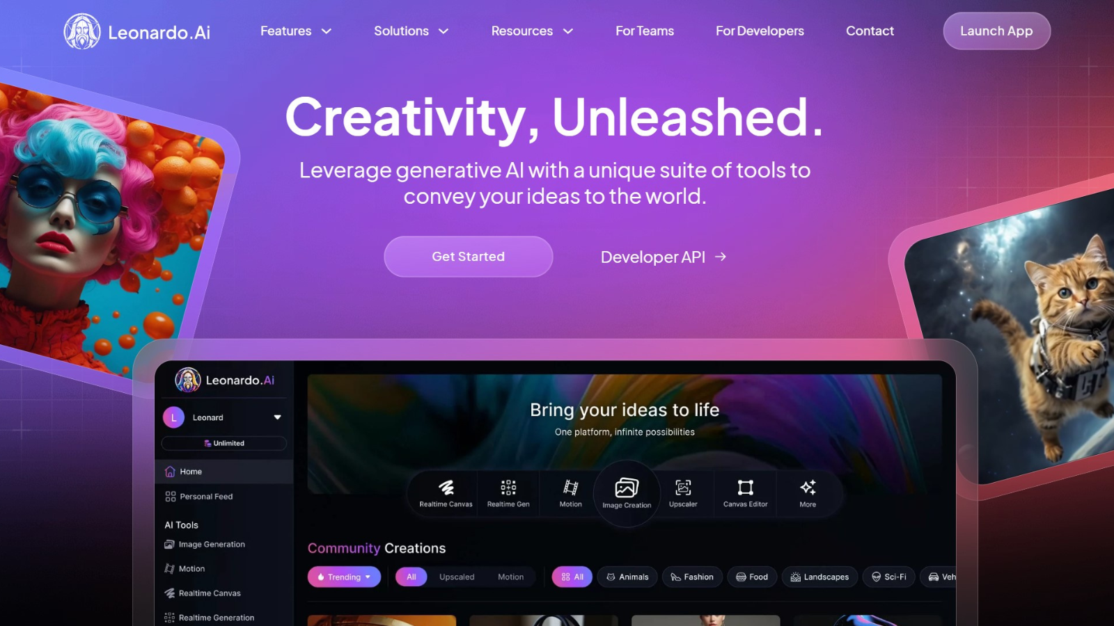 Leonardo AI product features