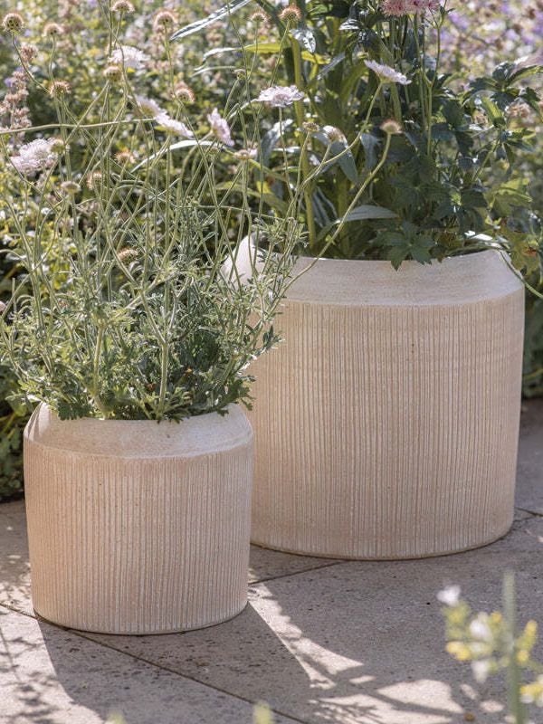 Kubo Ceramic Planter - Cream - Small / Cream