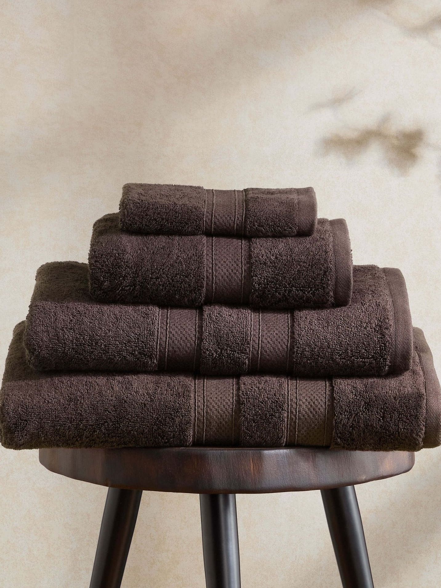 Super Soft Bamboo Cotton Blend Towel Collection - Chocolate