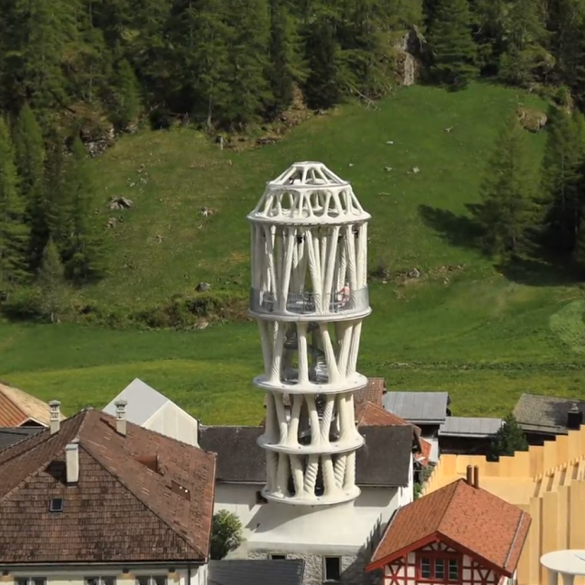 イソピータワーモデル World's Tallest 3D-Printed Tower Tor Alva Opens in Switzerland