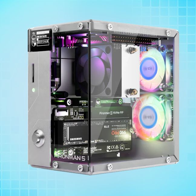 Sunfounder's Pironman 5 Raspberry Pi desktop case comes with RGB