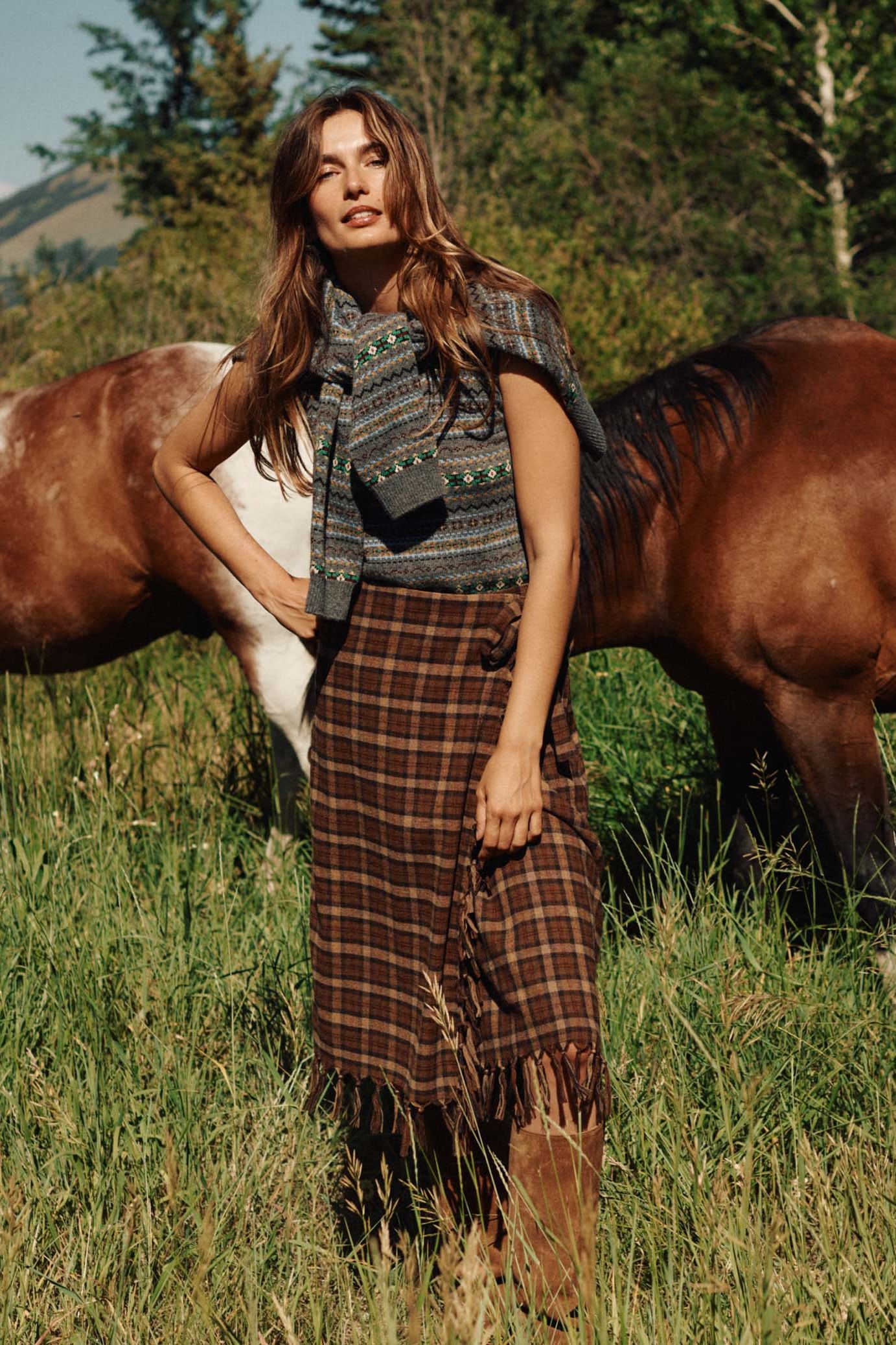 Saskia Skirt -- Cornwall Plaid