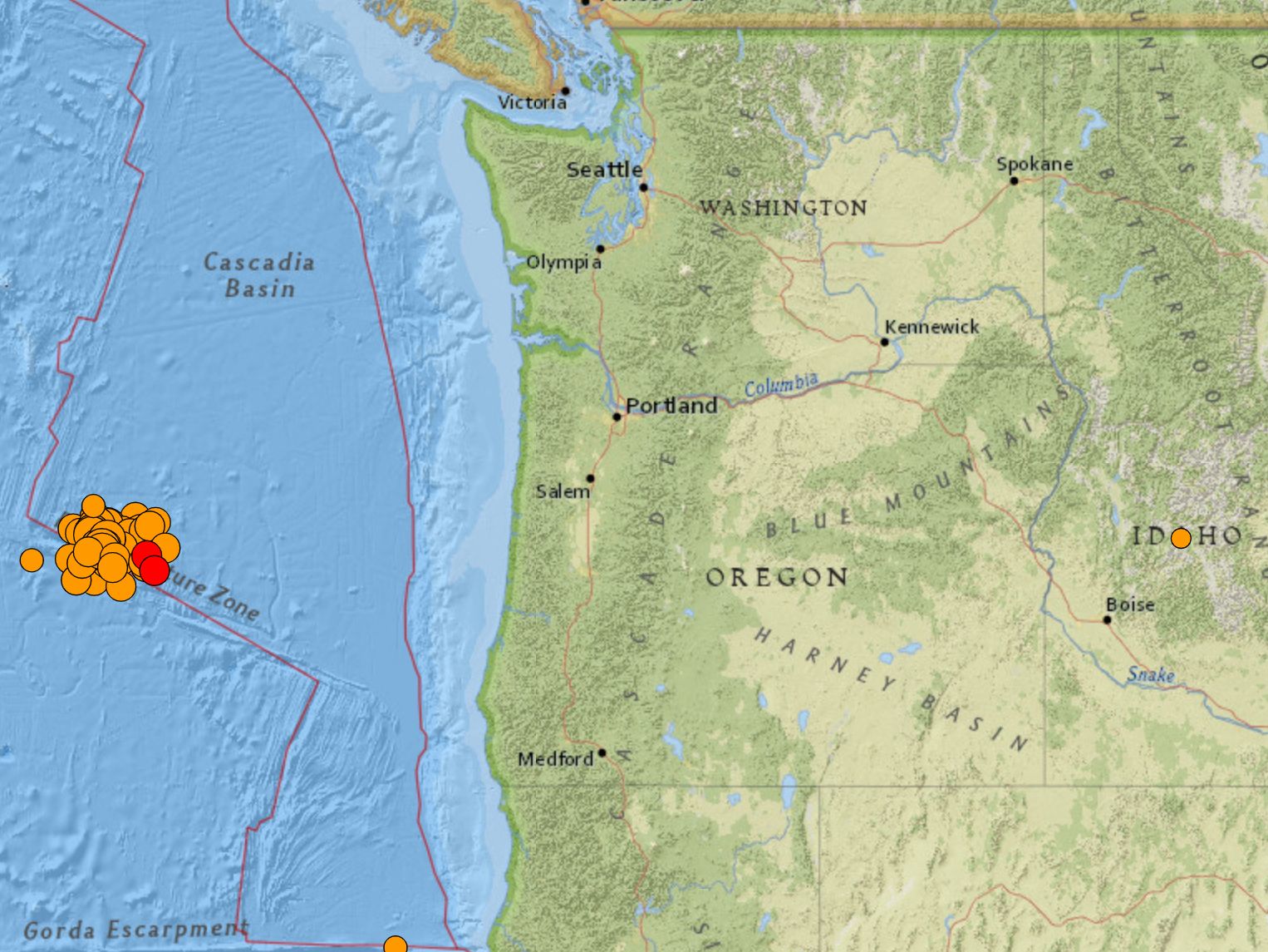 Swarm of more than 55 earthquakes strikes off Oregon coast | Live Science