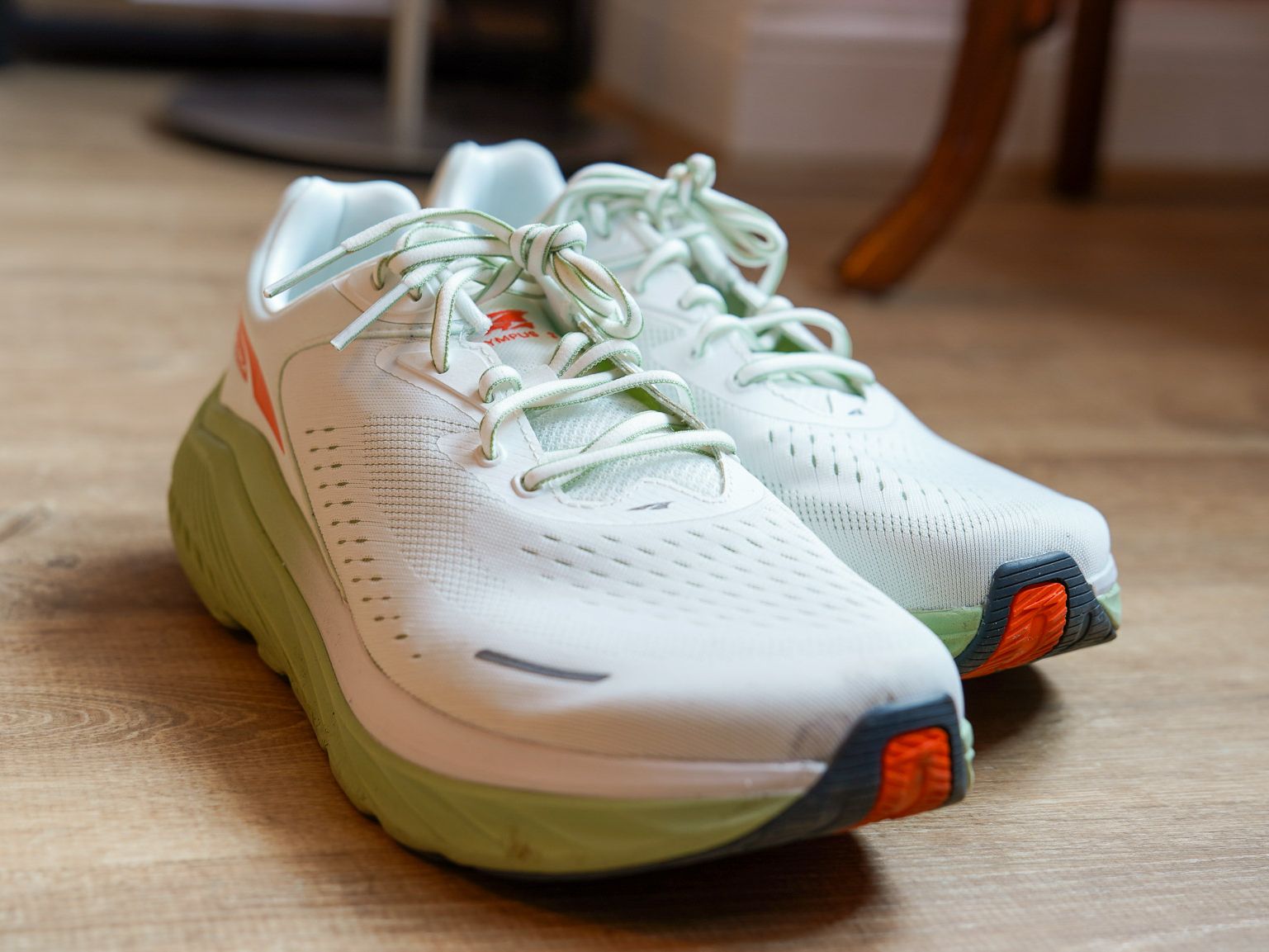 Altra Athletic Shoes with Cream Uppers and Green Soles Cut in half: Altra VIA Olympus 2 Review | RunRepeat main image 3
