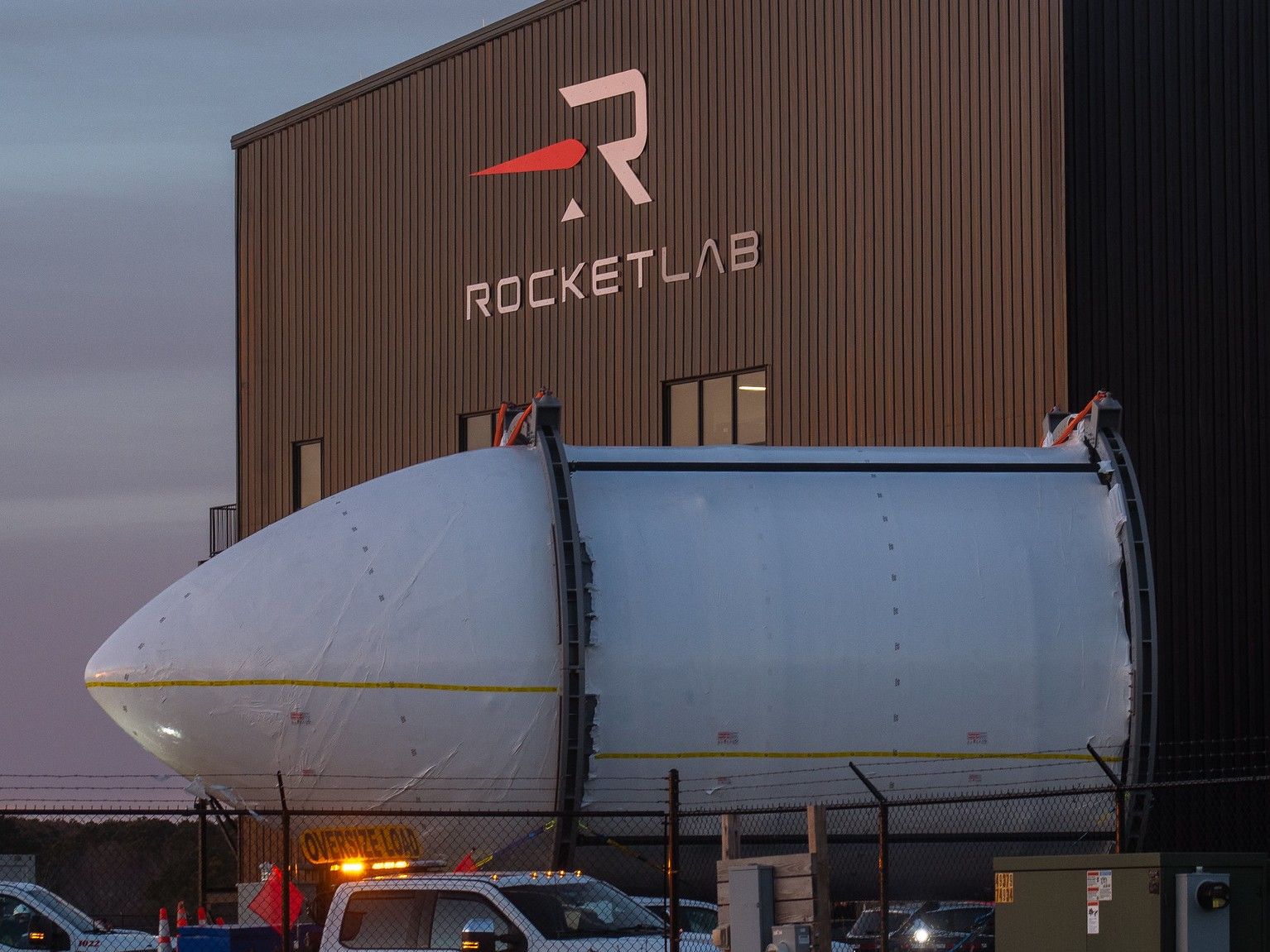 Rocket Lab's 'Hungry Hippo' Neutron fairing arrives at spaceport