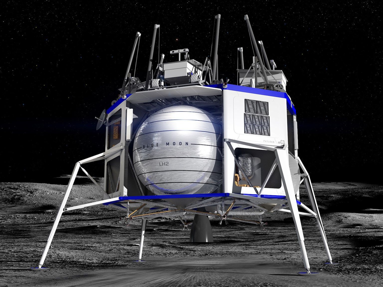 トップス BLUE MOON Blue Moon lunar lander : Facts about Jeff Bezos' spacecraft | Space