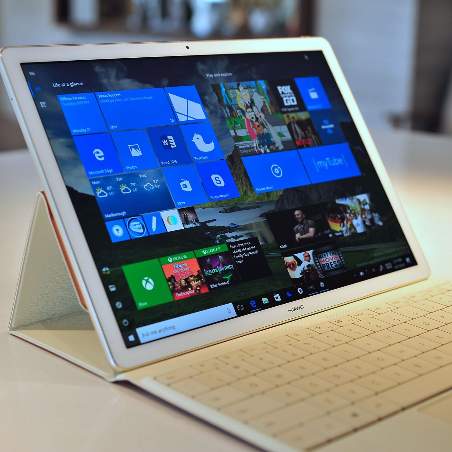 タブレット HUAWEI MateBook M5 8GB 256GB GOLD Huawei MateBook 2-in-1 Laptop , 12 inch Touch Screen , Intel