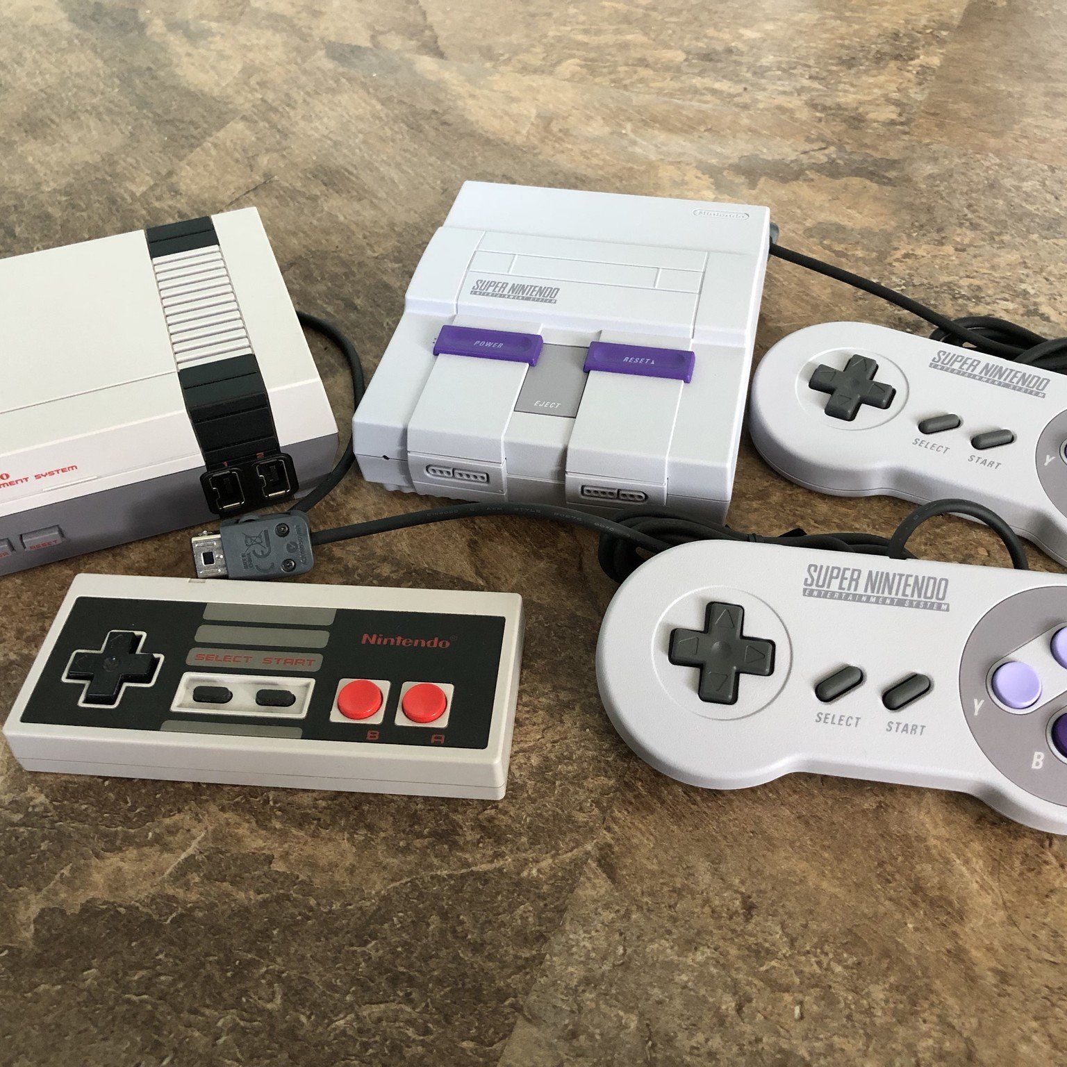 Nes Classic 90's Nintendo Game Consoles Original Nintendo NES System Console W/Mario 123 Zapper