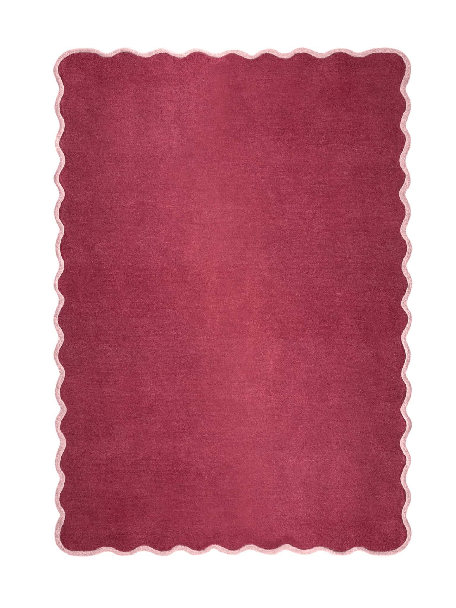 Scalloped Elsie Rug Coral/lilac