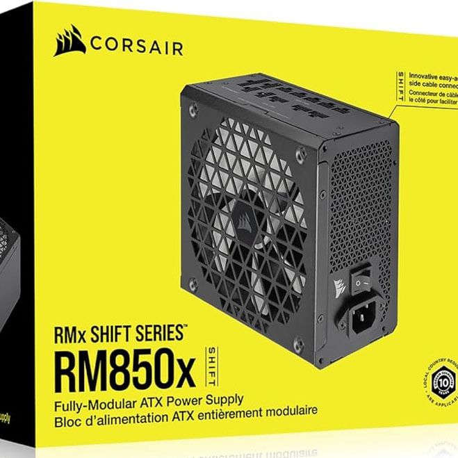 Corsair's RM750x Shift PSU with side-mounted power cables is down