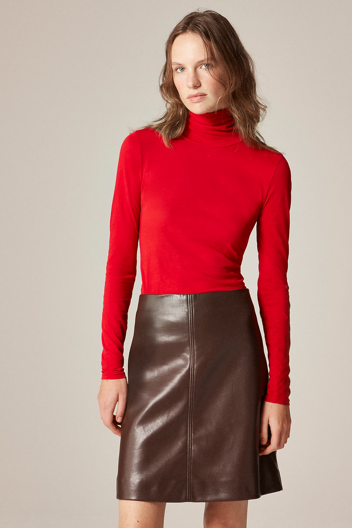 J.Crew, Feather Jersey Turtleneck