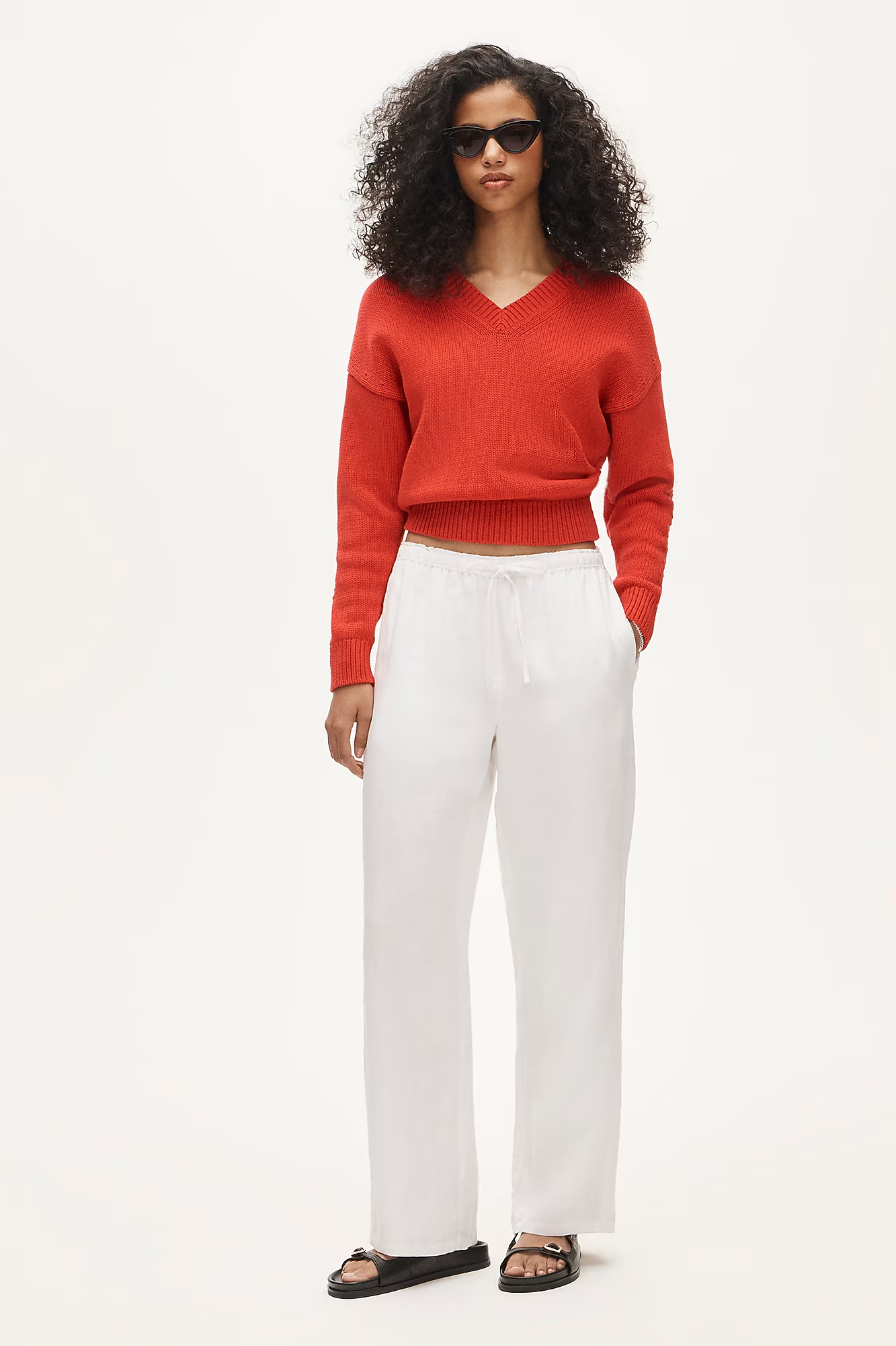 J.Crew, Soleil Pant in Striped Linen