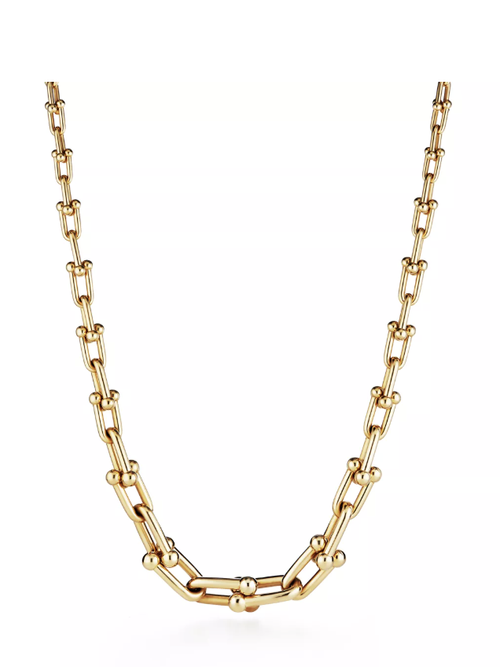 Graduated Link Necklace in Yellow Gold