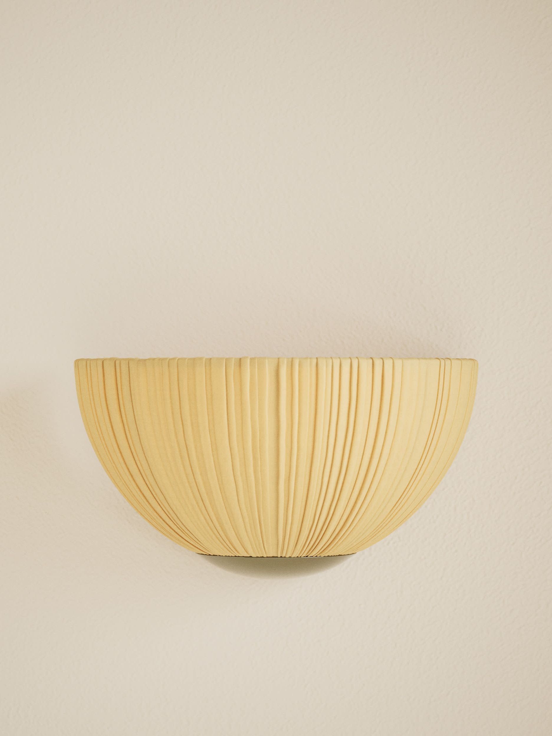 Pleated Fabric Flush Wall Light