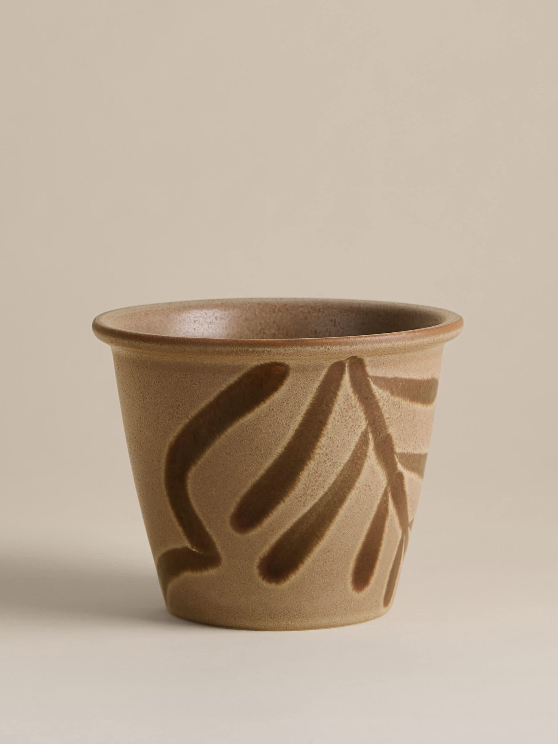Small Reactive Leaf Ceramic Planter