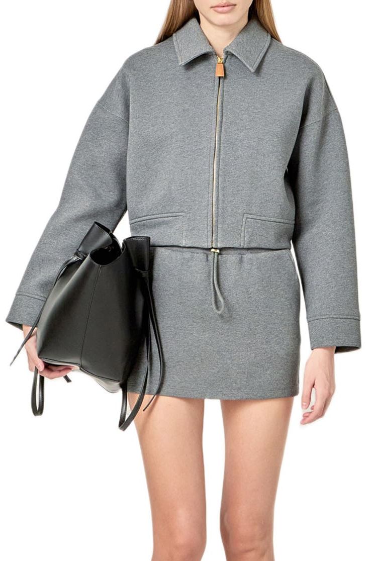 Crop Zip Cotton Jacket