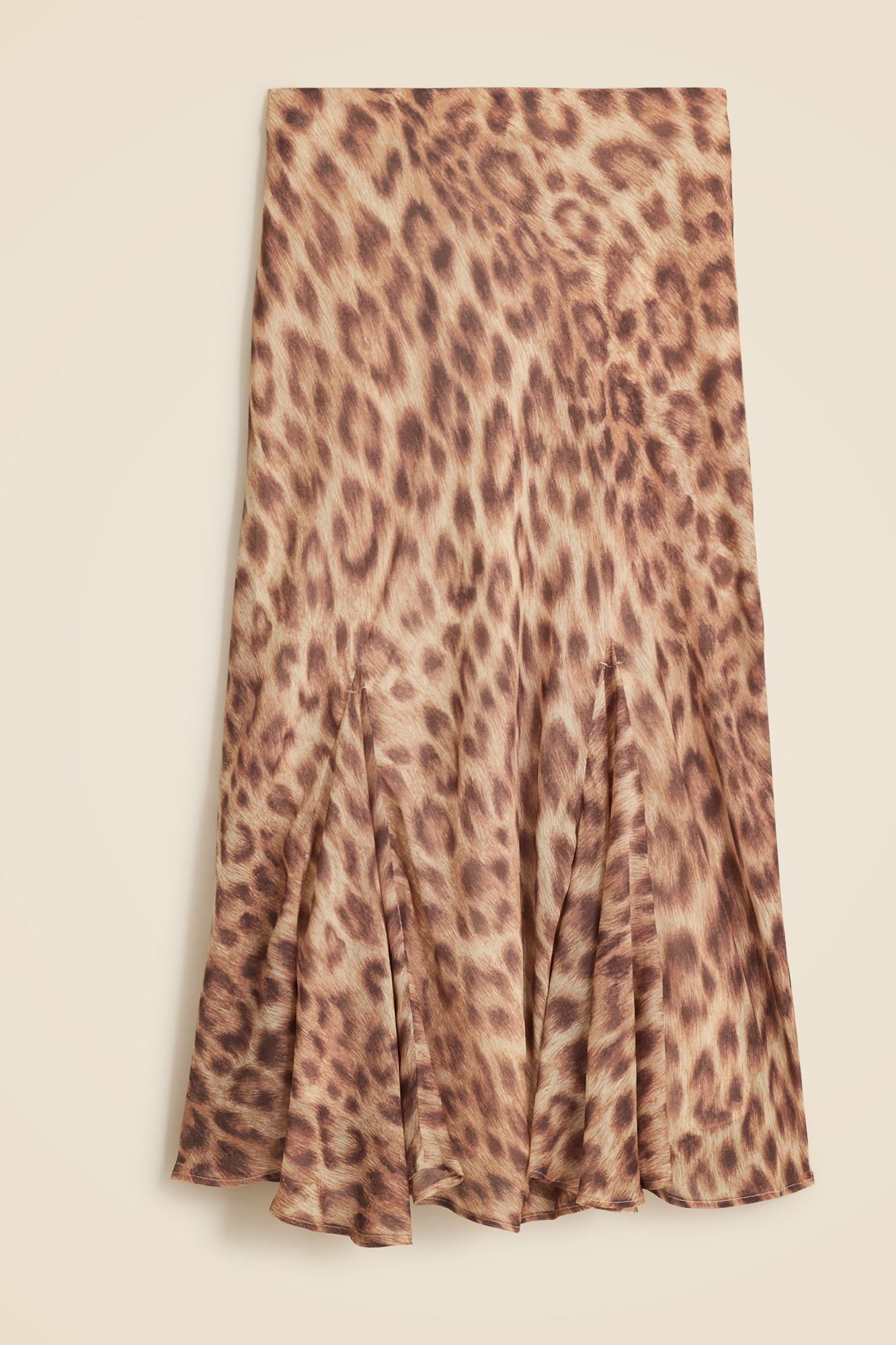 Gwyneth Flounce-Hem Skirt in Leopard Print