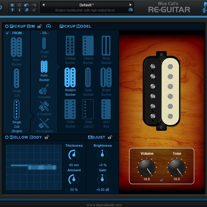 BLUES CAT ギターエフェクター Blue Cat Audio's Re-Guitar plugin can make your guitar sound like