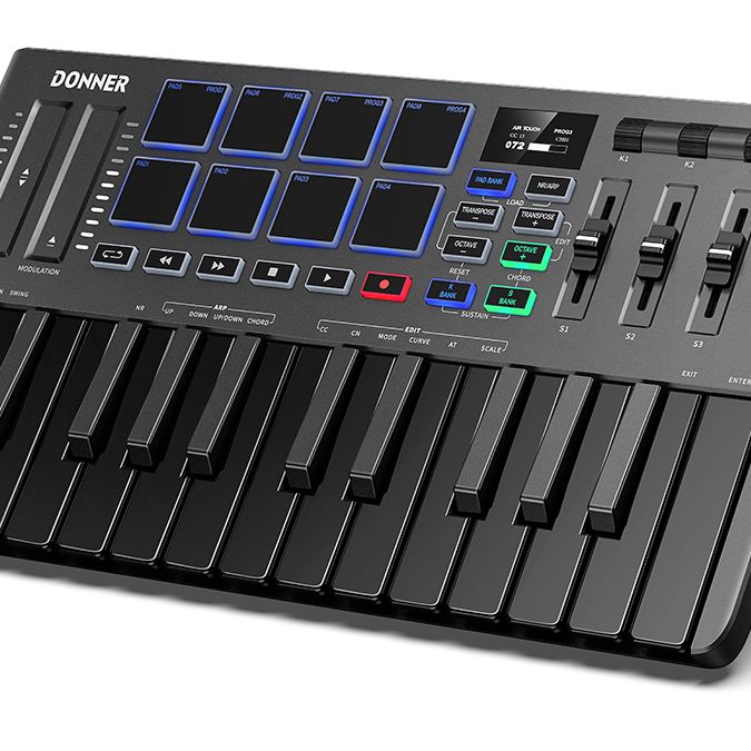 DONNER MIDI KEYBOARD DMK25 PRO MIDIキーボード Amazon.com: Donner DMK25 Pro MIDI Keyboard Controller, 25 Mini Key