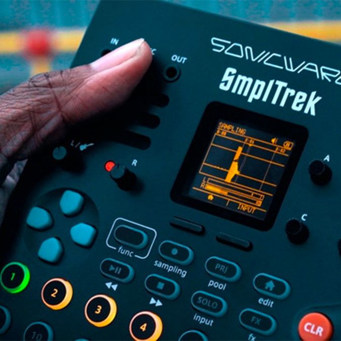 Sonicware's SmplTrek is a handheld pad sampler for self-contained