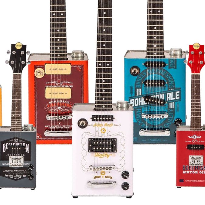 Bohemian equips its oil-can guitars, basses and ukuleles with new